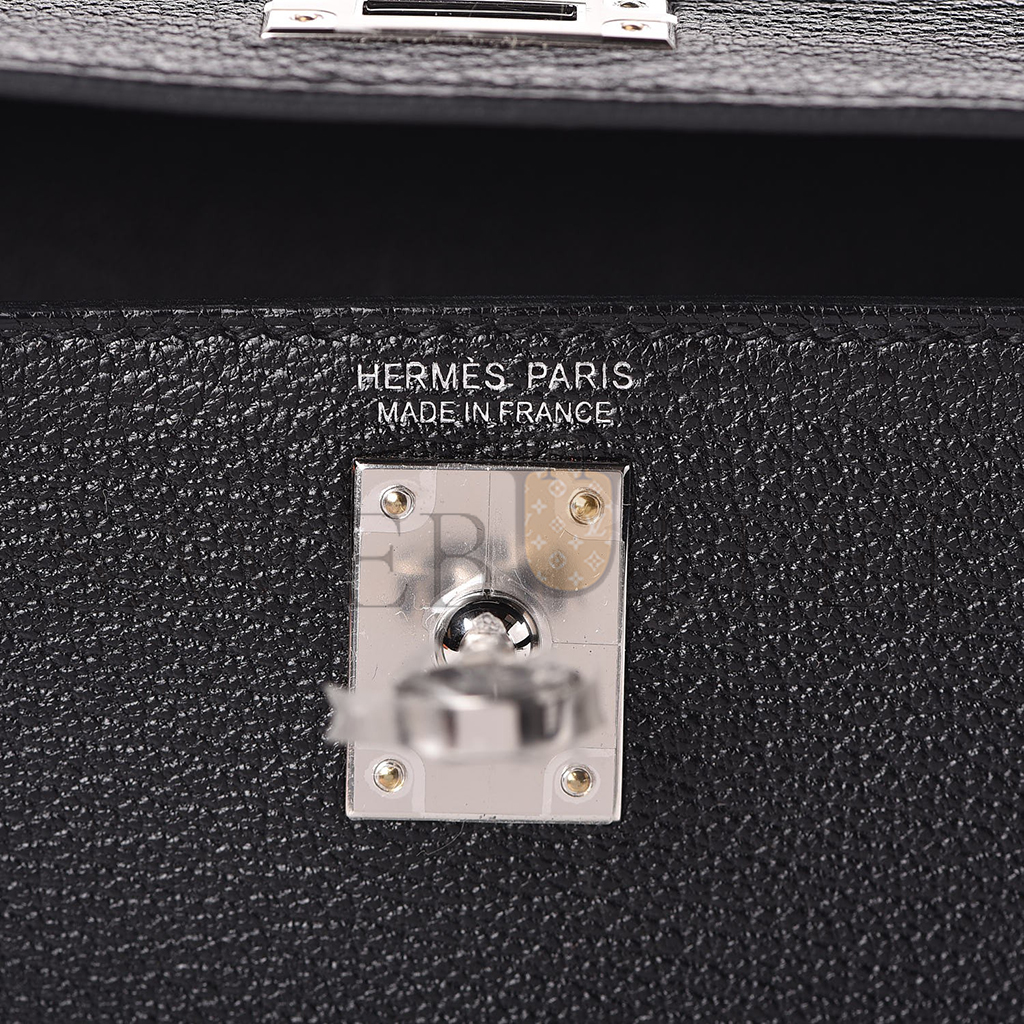 H**mes master chevre mysore mini kelly ii sellier 20 black (19*12*5.5cm)